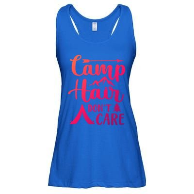 Camp Hair Dont Care Cute Outdoor Wilderness Fun Meaningful Gift Ladies Essential Flowy Tank