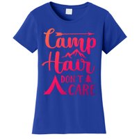 Camp Hair Dont Care Cute Outdoor Wilderness Fun Meaningful Gift Women's T-Shirt