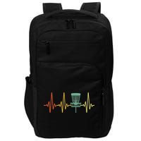 Cool Heartbeat Disc Golf Lovers with Flying Disc Impact Tech Backpack