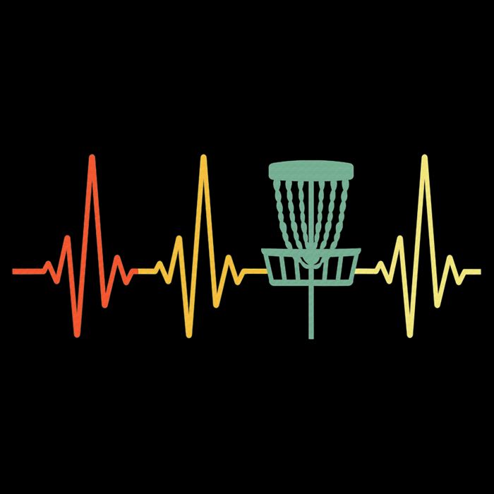 Cool Heartbeat Disc Golf Lovers with Flying Disc Impact Tech Backpack