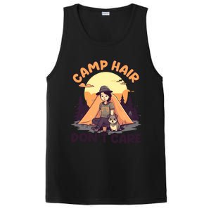 Camp Hair Dont Care Design Funny Camping Gift PosiCharge Competitor Tank