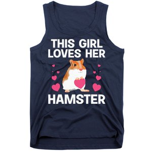 Cute Hamster Design For Women Girl Rodent Pet Hamster Lover Tank Top