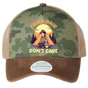 Camp Hair Dont Care Design Gift Legacy Tie Dye Trucker Hat