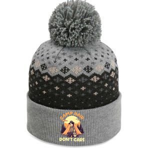 Camp Hair Dont Care Design Gift The Baniff Cuffed Pom Beanie