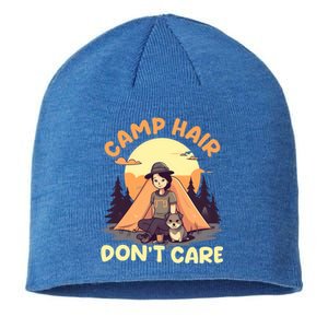 Camp Hair Dont Care Design Gift Sustainable Beanie