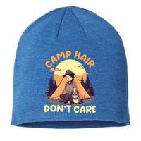 Camp Hair Dont Care Design Gift Sustainable Beanie