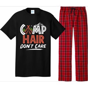 Camp Hair Dont Care Funny Camping Camper Gift Pajama Set