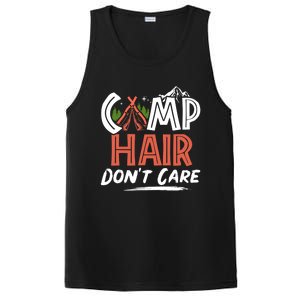 Camp Hair Dont Care Funny Camping Camper Gift PosiCharge Competitor Tank