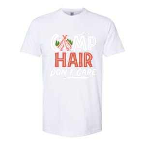 Camp Hair Dont Care Funny Camping Camper Gift Softstyle CVC T-Shirt