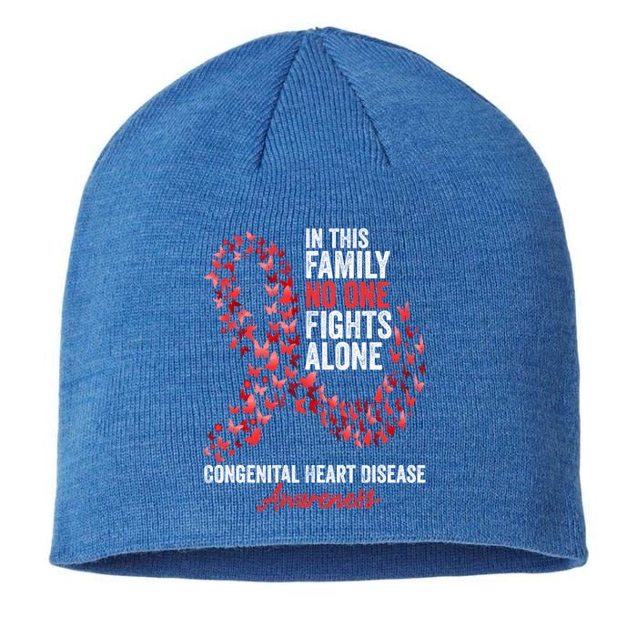 Congenital Heart Disease Awareness Month Red Ribbon Gift Sustainable Beanie