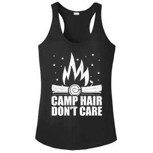 Camp Hair Dont Care Funny Camping Gift Meaningful Gift Ladies PosiCharge Competitor Racerback Tank