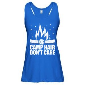 Camp Hair Dont Care Funny Camping Gift Meaningful Gift Ladies Essential Flowy Tank