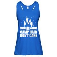 Camp Hair Dont Care Funny Camping Gift Meaningful Gift Ladies Essential Flowy Tank