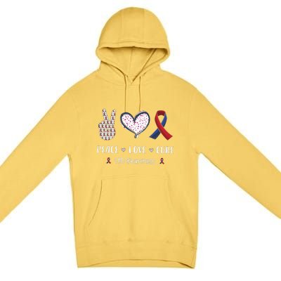 Coronary Heart Disease Ribbon Chd Awareness Month Gift Premium Pullover Hoodie