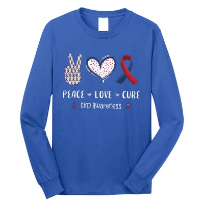 Coronary Heart Disease Ribbon Chd Awareness Month Gift Long Sleeve Shirt