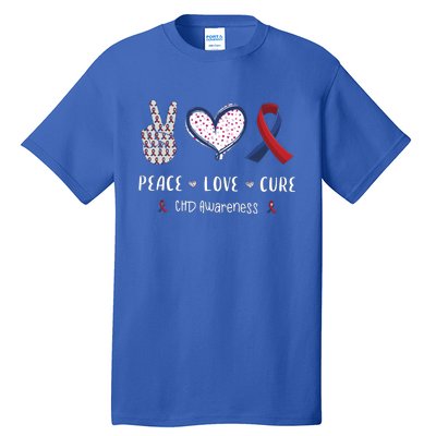 Coronary Heart Disease Ribbon Chd Awareness Month Gift Tall T-Shirt