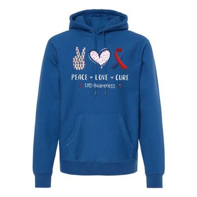 Coronary Heart Disease Ribbon Chd Awareness Month Gift Premium Hoodie