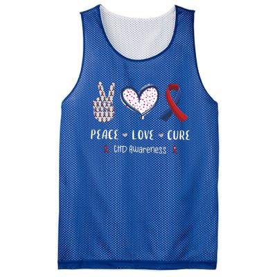 Coronary Heart Disease Ribbon Chd Awareness Month Gift Mesh Reversible Basketball Jersey Tank