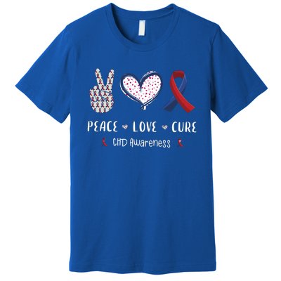 Coronary Heart Disease Ribbon Chd Awareness Month Gift Premium T-Shirt