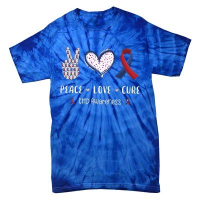 Coronary Heart Disease Ribbon Chd Awareness Month Gift Tie-Dye T-Shirt