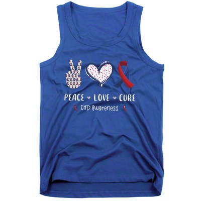 Coronary Heart Disease Ribbon Chd Awareness Month Gift Tank Top