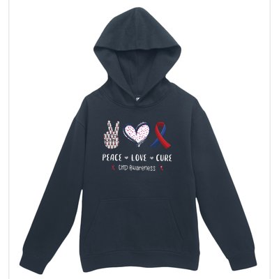 Coronary Heart Disease Ribbon Chd Awareness Month Gift Urban Pullover Hoodie