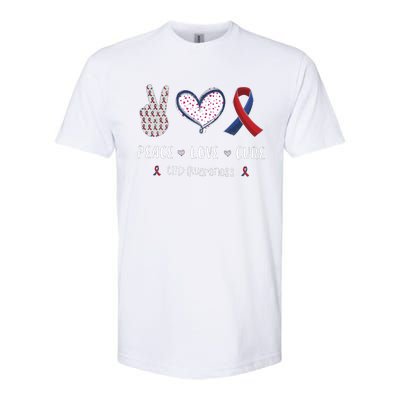 Coronary Heart Disease Ribbon Chd Awareness Month Gift Softstyle CVC T-Shirt