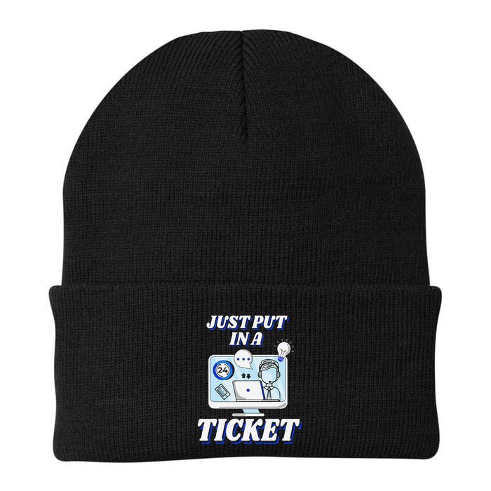Computer Help Desk Support Tech It Troubleshooting Service Knit Cap Winter Beanie