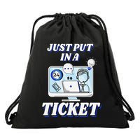 Computer Help Desk Support Tech It Troubleshooting Service Drawstring Bag