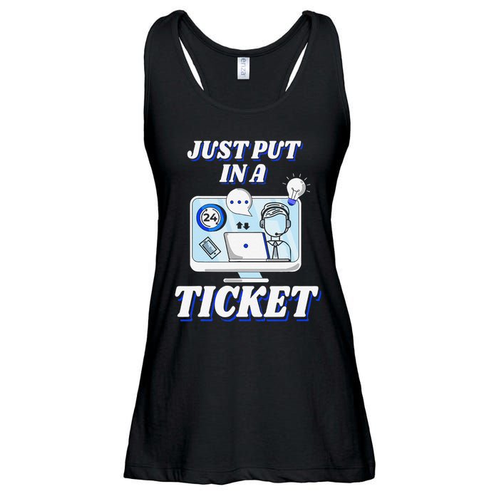 Computer Help Desk Support Tech It Troubleshooting Service Ladies Essential Flowy Tank