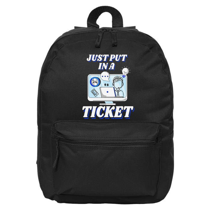 Computer Help Desk Support Tech It Troubleshooting Service 16 in Basic Backpack
