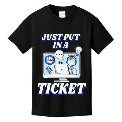 Computer Help Desk Support Tech It Troubleshooting Service Kids T-Shirt
