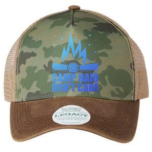 Camp Hair Dont Care Funny Camping Gift Meaningful Gift Legacy Tie Dye Trucker Hat