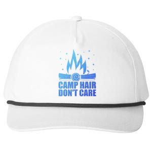 Camp Hair Dont Care Funny Camping Gift Meaningful Gift Snapback Five-Panel Rope Hat