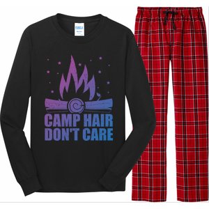 Camp Hair Dont Care Funny Camping Gift Meaningful Gift Long Sleeve Pajama Set