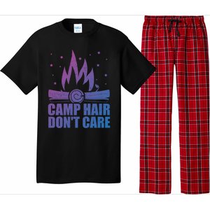 Camp Hair Dont Care Funny Camping Gift Meaningful Gift Pajama Set