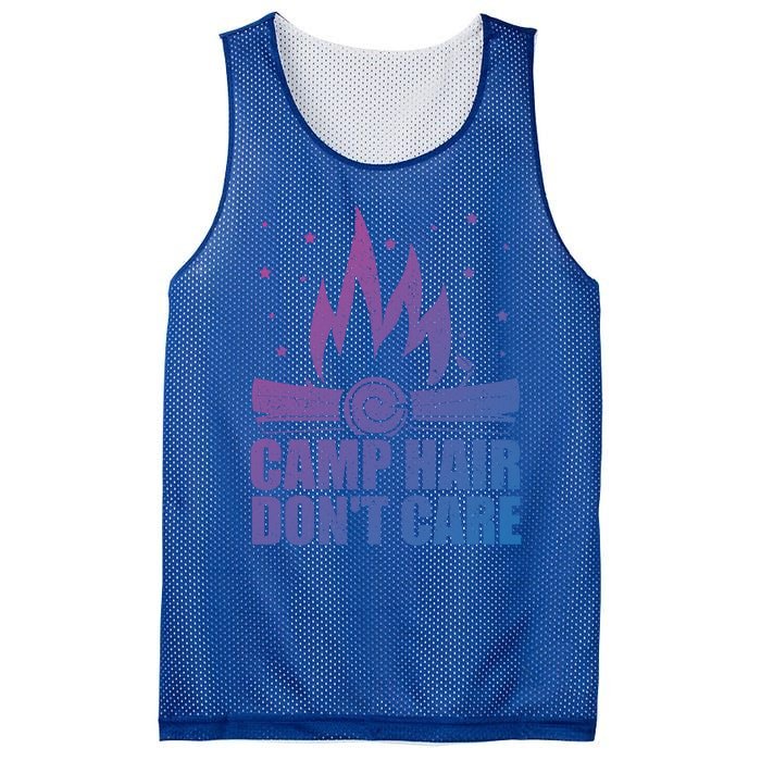 Camp Hair Dont Care Funny Camping Gift Meaningful Gift Mesh Reversible Basketball Jersey Tank