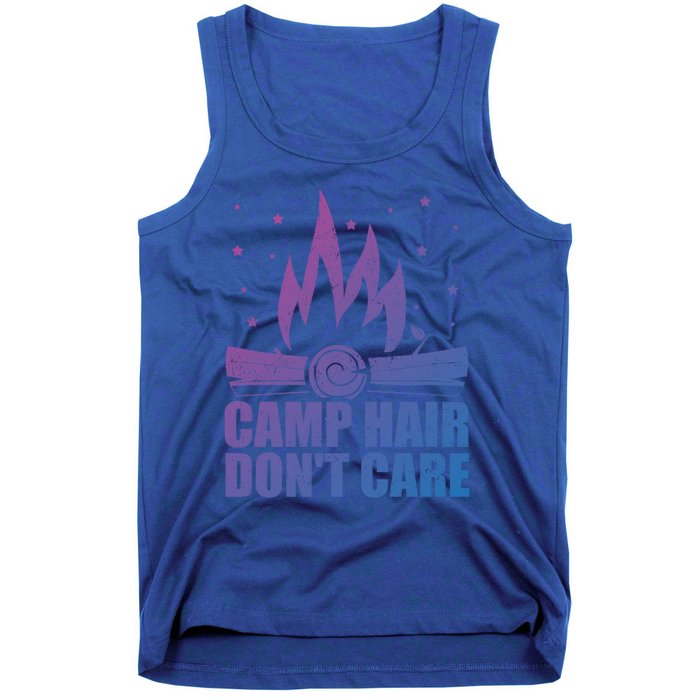 Camp Hair Dont Care Funny Camping Gift Meaningful Gift Tank Top