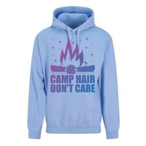 Camp Hair Dont Care Funny Camping Gift Meaningful Gift Unisex Surf Hoodie