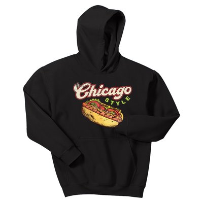 Chicago Hot Dog Hotdog Tourist Summer Souvenir Travel Kids Hoodie