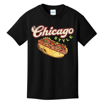 Chicago Hot Dog Hotdog Tourist Summer Souvenir Travel Kids T-Shirt