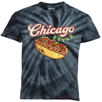 Chicago Hot Dog Hotdog Tourist Summer Souvenir Travel Kids Tie-Dye T-Shirt