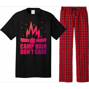 Camp Hair Dont Care Funny Camping Gift Meaningful Gift Pajama Set