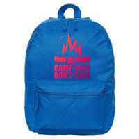 Camp Hair Dont Care Funny Camping Gift Meaningful Gift 16 in Basic Backpack