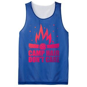 Camp Hair Dont Care Funny Camping Gift Meaningful Gift Mesh Reversible Basketball Jersey Tank