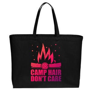 Camp Hair Dont Care Funny Camping Gift Meaningful Gift Cotton Canvas Jumbo Tote