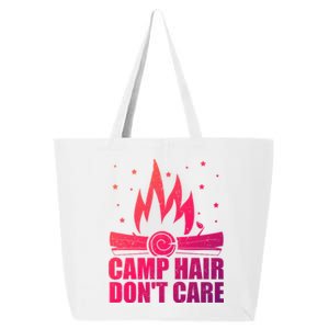 Camp Hair Dont Care Funny Camping Gift Meaningful Gift 25L Jumbo Tote