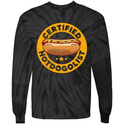 Cool Hot Dog Design For Sausage Hot Dog Lover Tie-Dye Long Sleeve Shirt