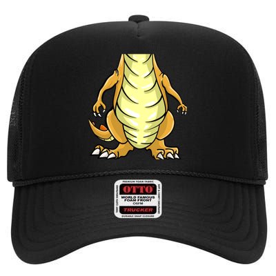 Cute Headless Dinosaur Costume Halloween Funny Animal Gift High Crown Mesh Back Trucker Hat