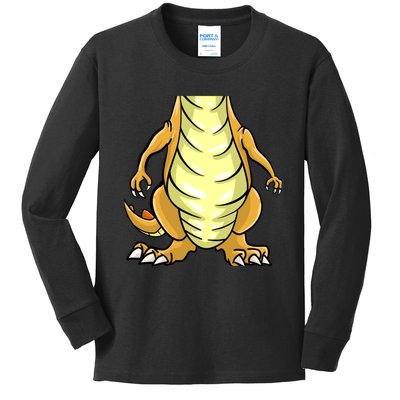 Cute Headless Dinosaur Costume Halloween Funny Animal Gift Kids Long Sleeve Shirt